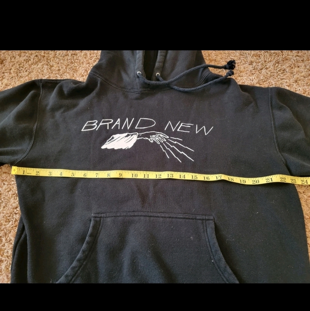 Vtg Brand New Black Hand Of Doom Hooded Emo Band Sweatshirt! Jesse Lacey! Medium - Picture 5 of 8